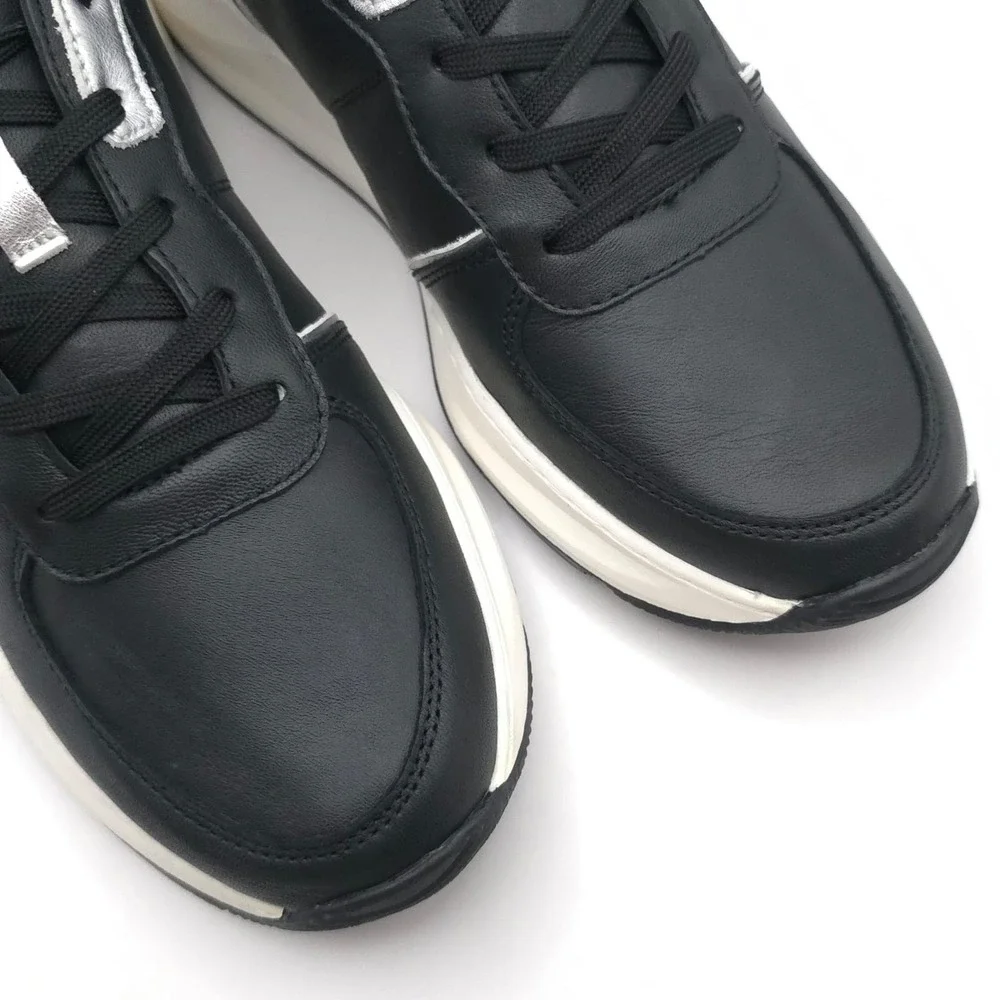 NATURALIZER New Blossom Black LEATHER Sneakers Men's 12M Comfort‎ Casual Shoes
